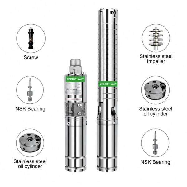 3 Inch AC/DC Brushless Screw Solar Pump And Wide Voltage Brushless Solar Pump With S/S Impeller