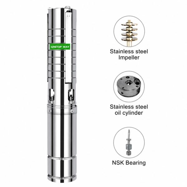4 Inch AC/DC Brushless Solar Pump With S/S Impeller