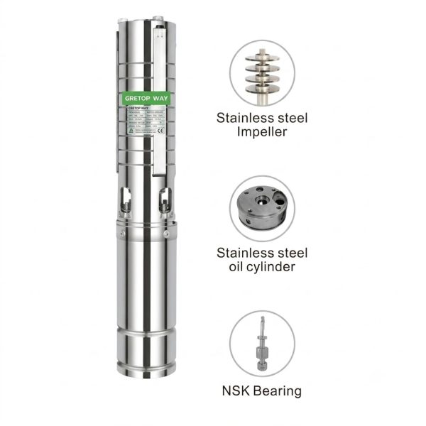 4 Inch DC Brushless Solar Pump with S-S Impeller