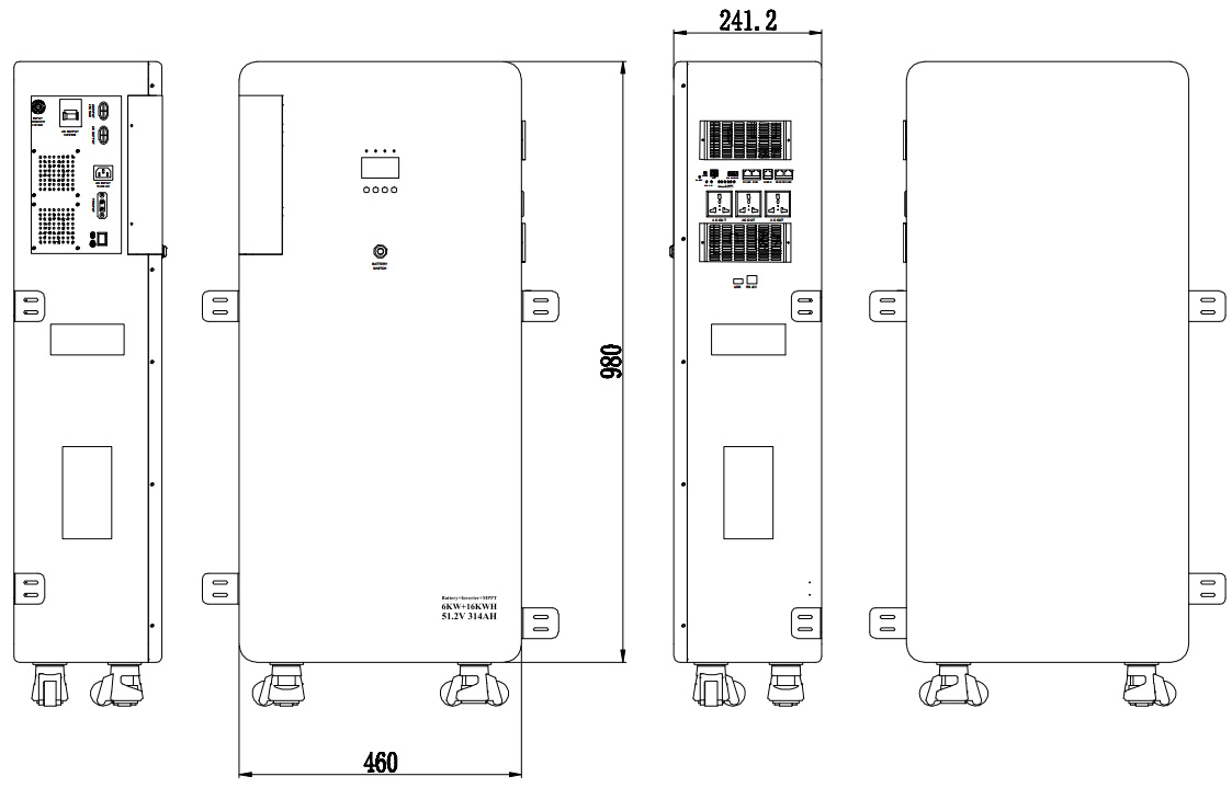 Movable All-In-One ESS Dimensions